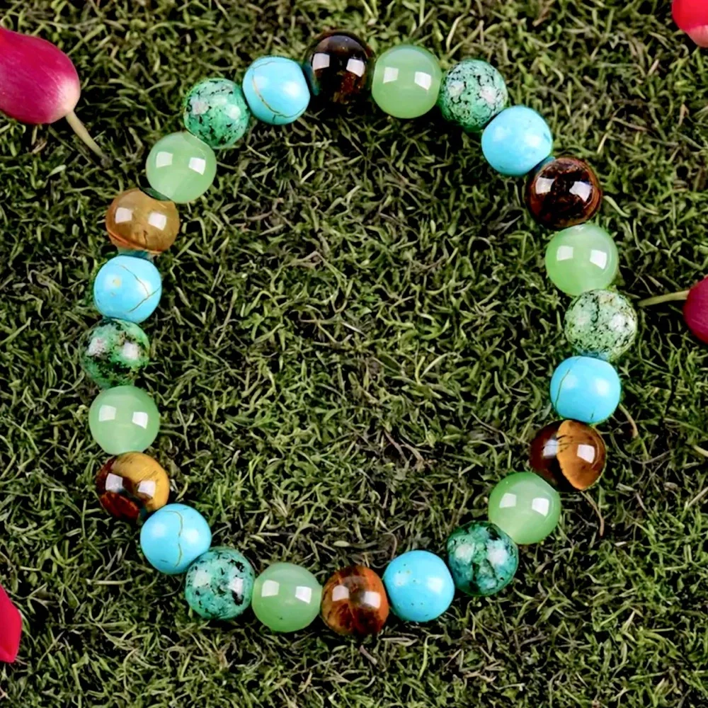 🆕New Serene Harmony – Jade & Turquoise Anxiety Relief Bracelet